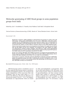 Molecular genotyping of ABO blood groups in some population