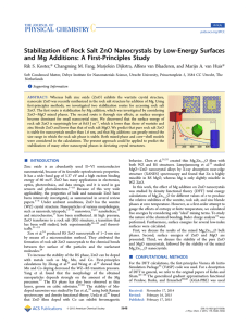 Stabilization of Rock Salt ZnO Nanocrystals by Low