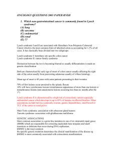 ONCOLOGY QUESTIONS 2003 PAPER RNSH