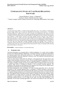 comparative study of case based reasoning software