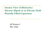 Atomic View of Dielectrics -Electric Dipole in an Electric Field