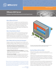 VMware GSX Server - Boston Tech Partners