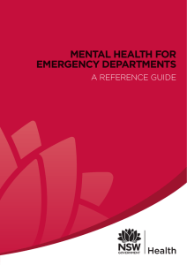 Mental Health for Emergency Departments – A Reference Guide