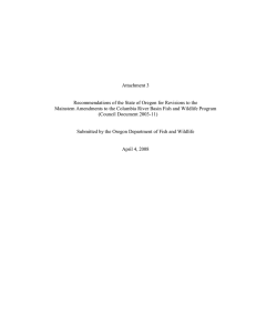 Oregon Attachment 3 Markup of Mainstem Amendments