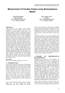 Measurement of Cardiac Output using Bioimpedance Methd