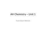 4. Transition Metals - Cathkin High School