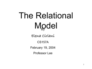 The Relational Model