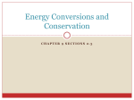 Energy Conversions and Conservation