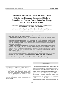 Differences in Prostate Cancer between Korean Patients, the