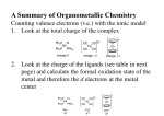 A Summary of Organometallic Chemistry