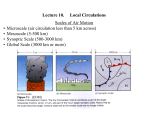 Lecture 10. Local Circulations Scales of Air Motion • Microscale (air