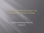 Clincial Pharmacology of Analgesic Medications