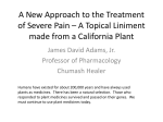 Pain Relief by Cannabinoids