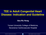 TEE in Adult Congenital Heart Disease: Indication and Guideline