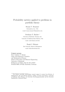 Probability metrics applied to problems in portfolio theory