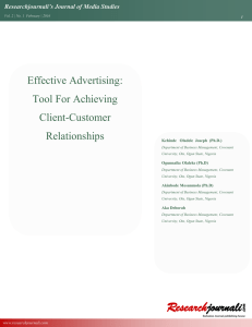 Effective Advertising: Tool For Achieving Client