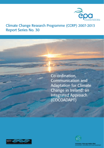 Co-ordination, Communication and Adaptation for Climate Change