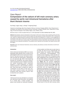 Case Report Compression of the ostium of left main coronary artery