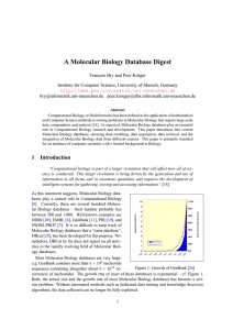 Molecular Biology Databases: An Overview