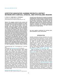 Appetitive associative learning recruits a distinct