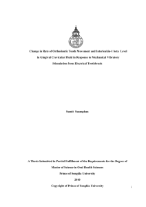 Change in Rate of Orthodontic Tooth Movement and Interleukin