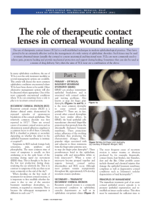The role of therapeutic contact lenses in corneal wound healing
