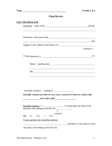 Metric Unit – Chapter 1