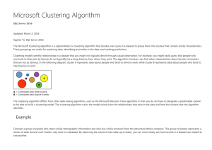 Microsoft Clustering Algorithm