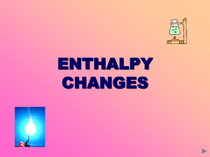 enthalpy changes