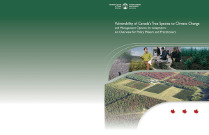 Vulnerability of Canada`s Tree Species to Climate Change