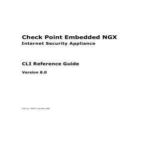 Check Point Embedded NGX CLI Reference Guide