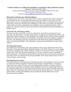 A Model of Pathways to Artificial Superintelligence Catastrophe for