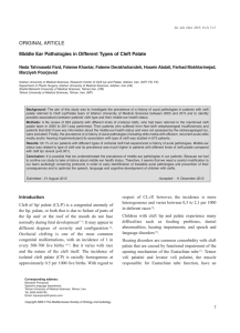 Middle Ear Pathologies in Different Types of Cleft Palate