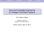 Data and Knowledge Engineering for Intelligent Information Systems