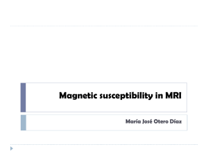 Magnetic susceptibility in MRI