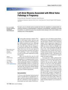 Left Atrial Myxoma Associated with Mitral Valve Pathology