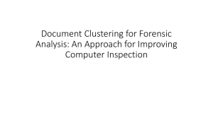 Document Clustering for Forensic Analysis: An Approach for