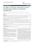 The effect of continuous ultrasound on chronic low back pain