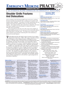 Shoulder Girdle Fractures And Dislocations