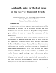 Analyze the crisis in Thailand based on the theory of Impossible Trinity