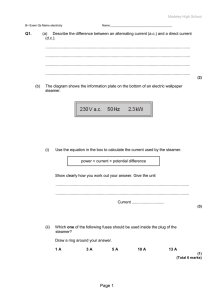 60 mins Mains electricity exam Qs B+ with