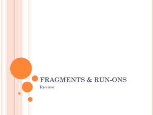 Frag Run-on Review