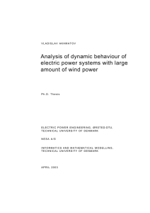 Analysis of dynamic behaviour of electric power systems