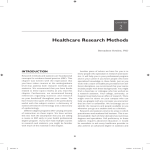 Healthcare Research Methods