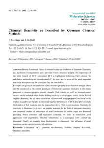 Chemical Reactivity as Described by Quantum Chemical Methods