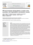 HPG-axis hormones during puberty: A study on the association with