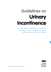 Urinary Incontinence - European Association of Urology