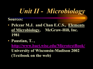 Unit II - Microbiology - mics-bio2