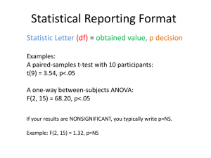 Choosing the right statistic