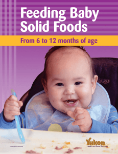 Feeding baby solid foods - Yukon Health and Social Services